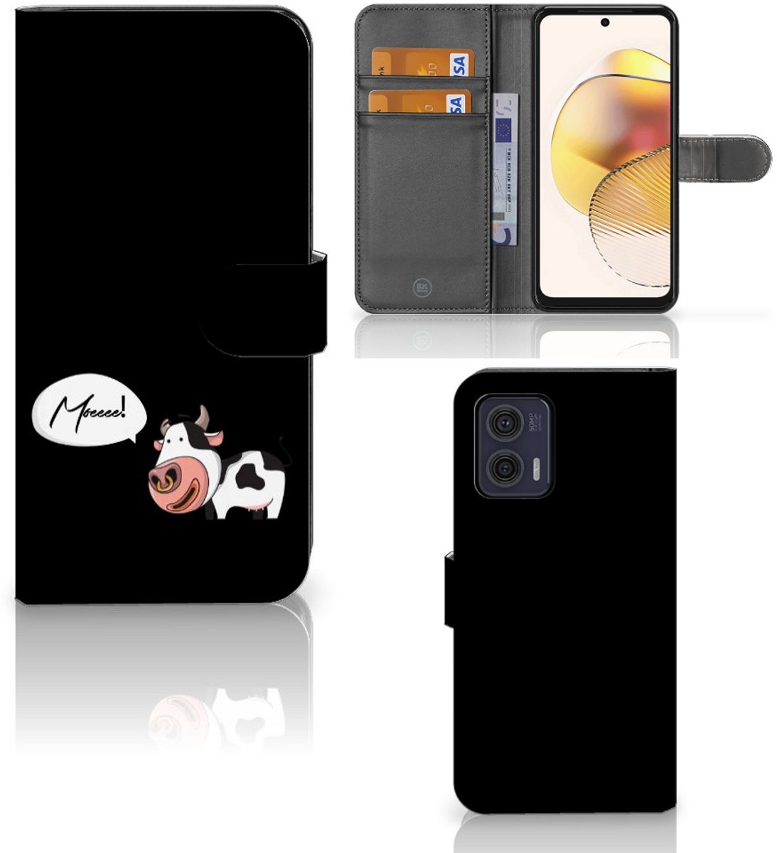 Motorola Moto G73 Leuk Hoesje Cow