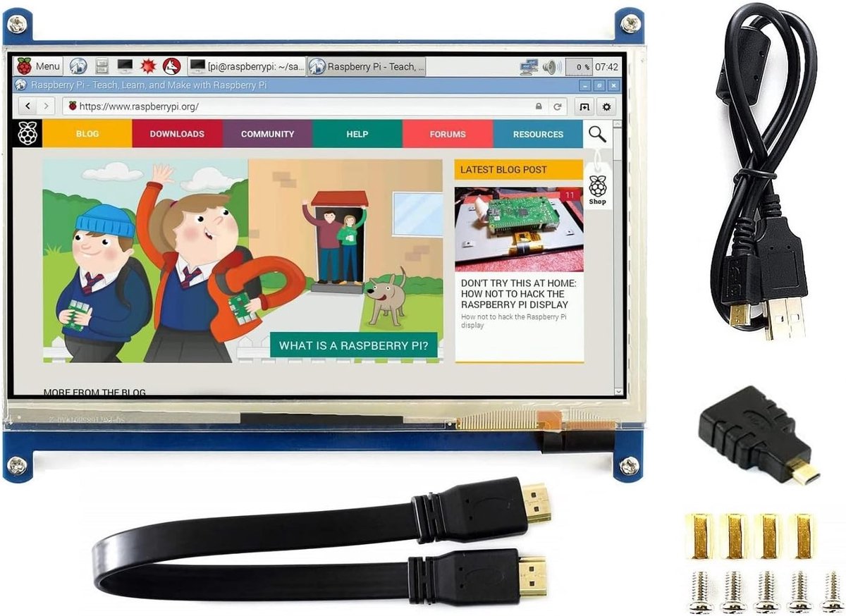 7 Inch Capacitive Touch Screen HDMI Monitor for Raspberry Pi and Other Systems
