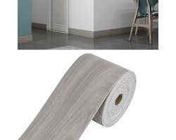 5 meter flexibele zelfklevende plint - overgangsstrip - geschikt Geschikt voor vloeren, wanden en plinten - marmerhoutnerf