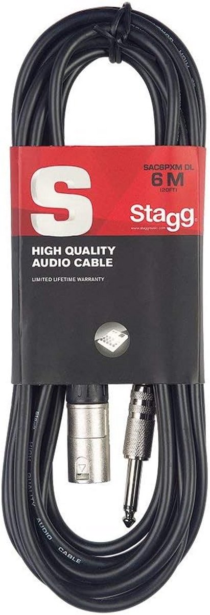 XLR naar Jack kabel 6m - Ongebalanceerd voor gitaar en mengtafel