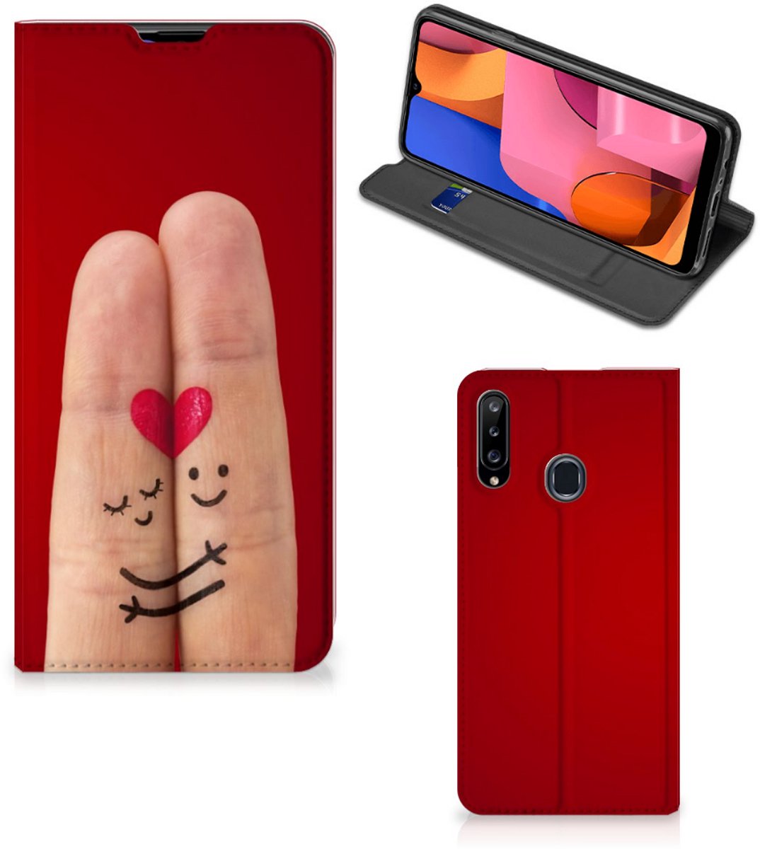 Samsung Galaxy A20s Hippe Standcase Liefde - Origineel Romantisch Cadeau