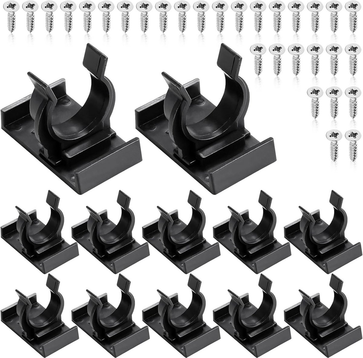 Heavy Duty Keuken Kickboard Clips - Set van 10 Zwarte Plintclips voor Keuken & Meubels