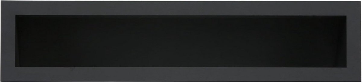 Metalen Ventilatierooster 40 x 9 cm - Zwarte Kleur - Gepoedercoat Ral 9005 - Tunnelontluchter