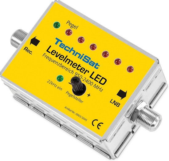 TechniSat Levelmeter LED - Satellietvinder - 6-traps LED-display, Akoestisch Signaal - Voor Optimale Schoteluitlijning