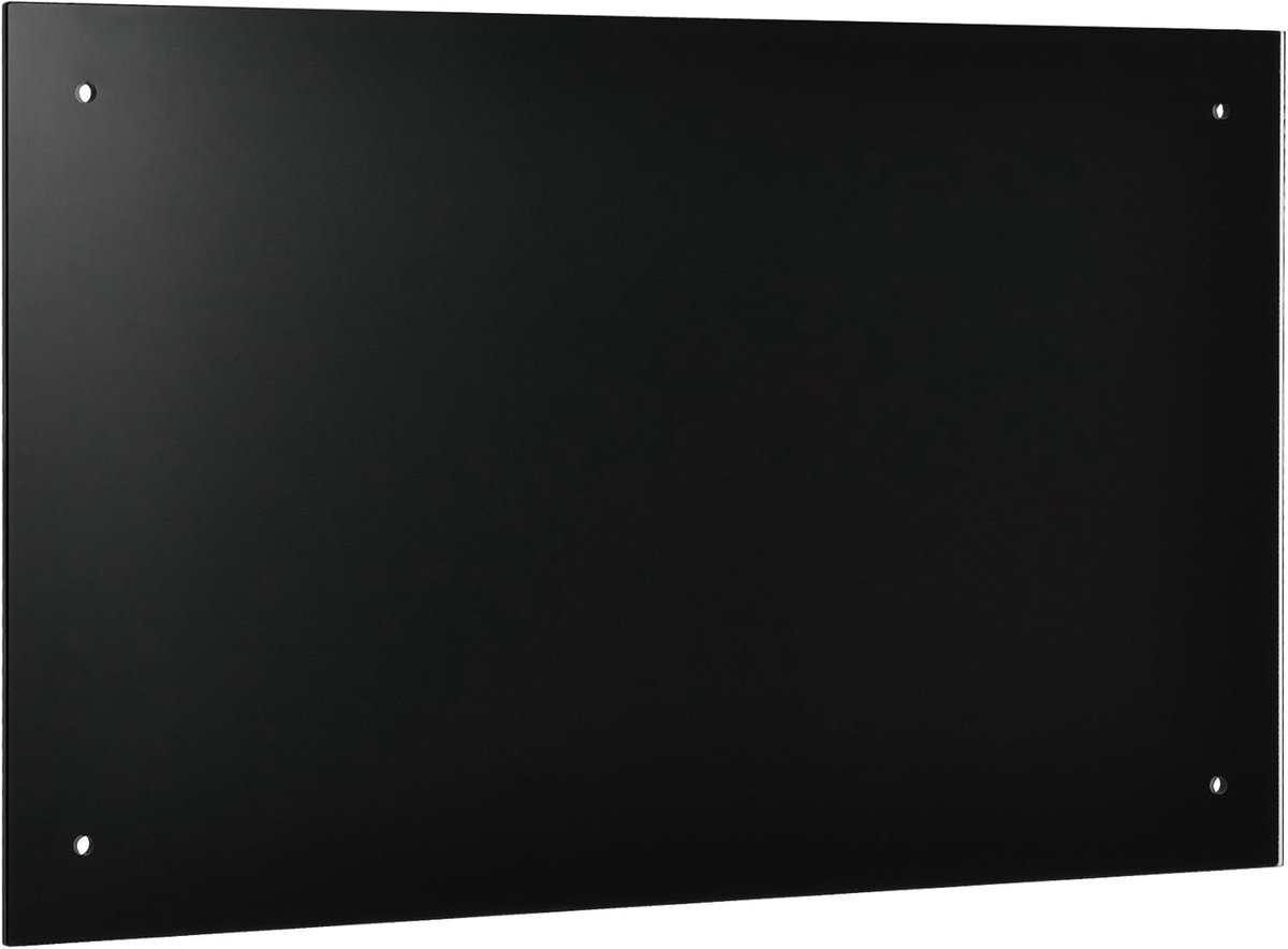 Achterwand spatscherm voor keuken 70x40 cm - Zwart veiligheidsglas