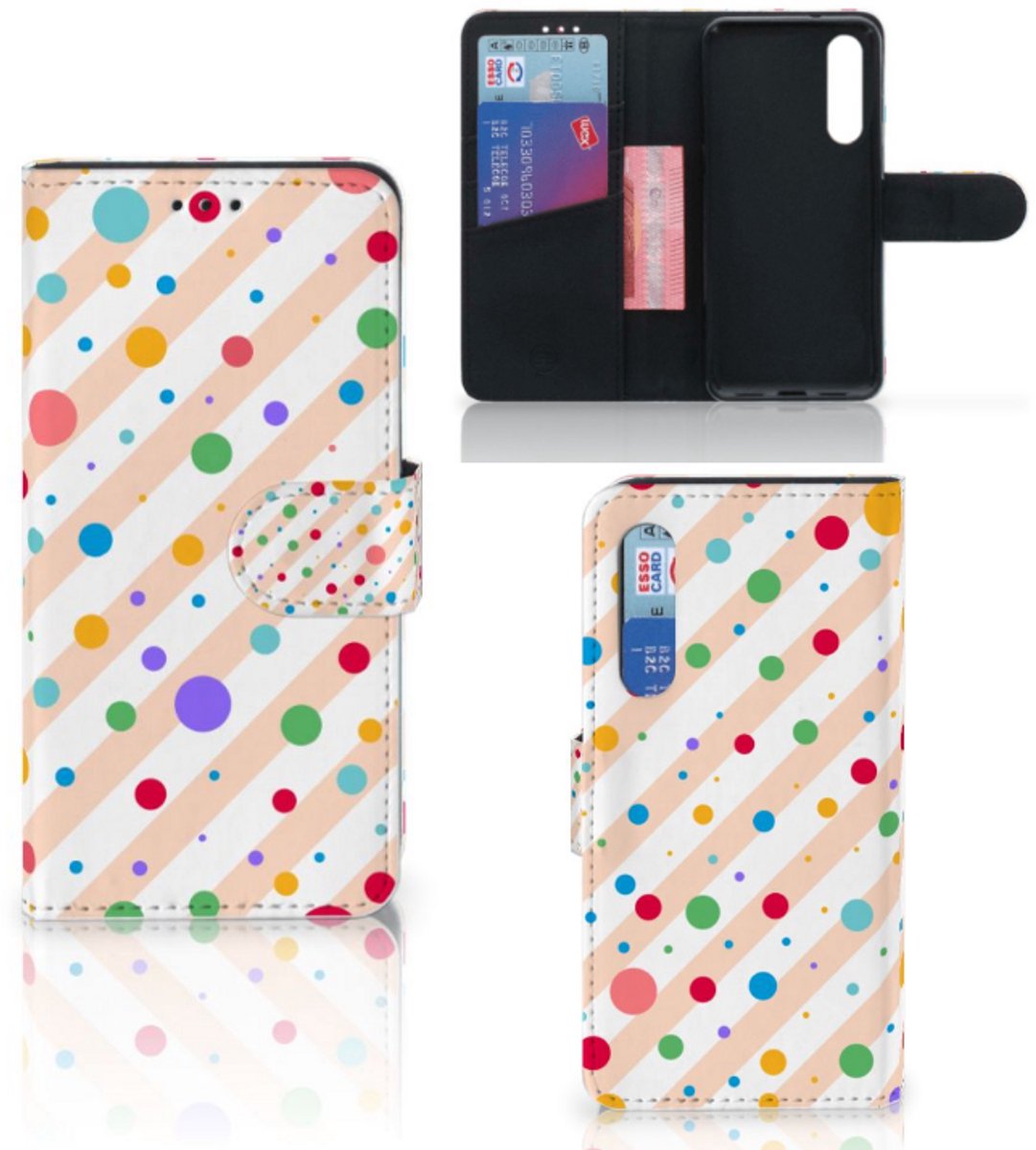 Book Case voor Xiaomi Mi 9 SE Telefoon Hoesje Dots