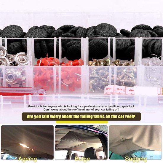 152 Delige Reparatieset voor Auto Hemelbekleding met Installatie Tool van Merkloos — afbeelding 5