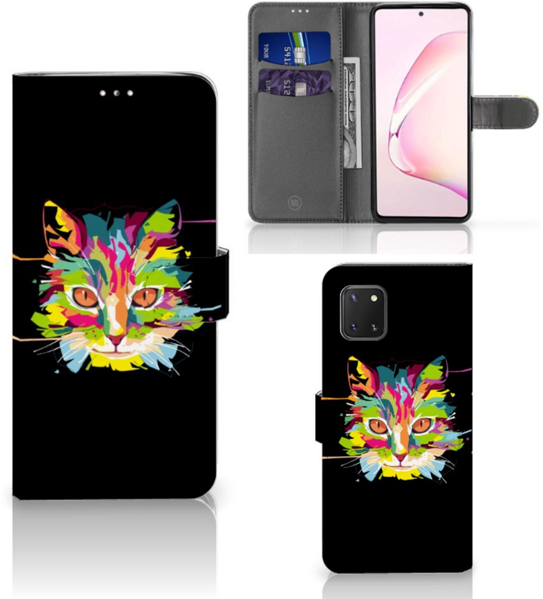 Samsung Note 10 Lite Leuk Hoesje Cat Color