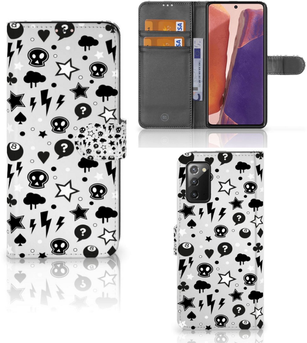 Telefoonhoesje met Naam Samsung Galaxy Note 20 Silver Punk