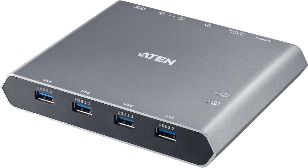 2-poorts USB-C KVM dock met 4K DisplayPort en Power Delivery