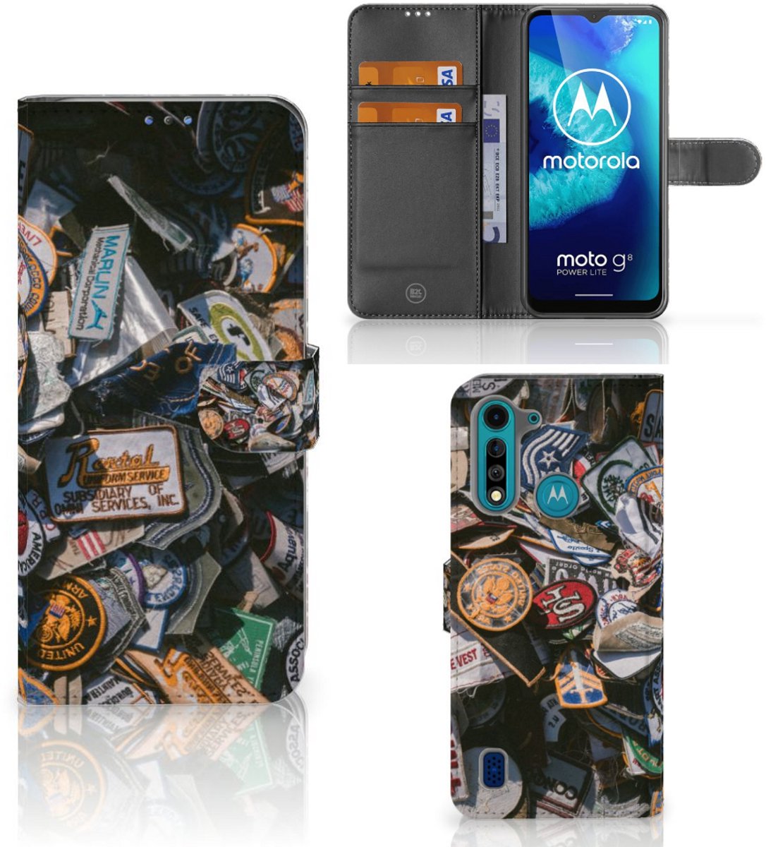 Motorola G8 Power Lite Telefoonhoesje met foto Badges