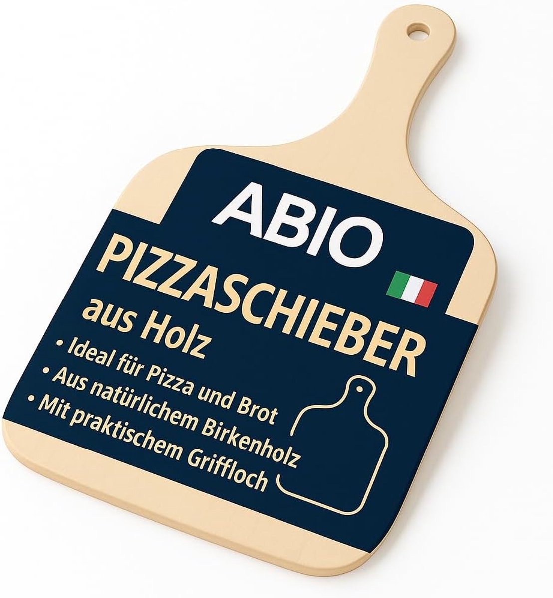 Houten Pizzaschep 52 x 36 cm - Ideaal voor Pizza, Brot en Tarte Flambée
