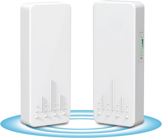 Draadloze ethernet bridge router voor buiten met 2 RJ45 poorten en 3 km ...
