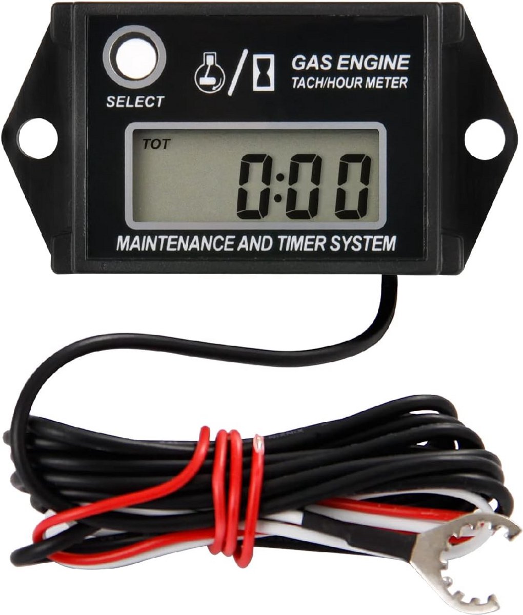 Digitale RPM Meter voor Motoren en Tuigen - Waterdichte Toerenteller voor ATV, Tuintractoren, Motoren, en Meer