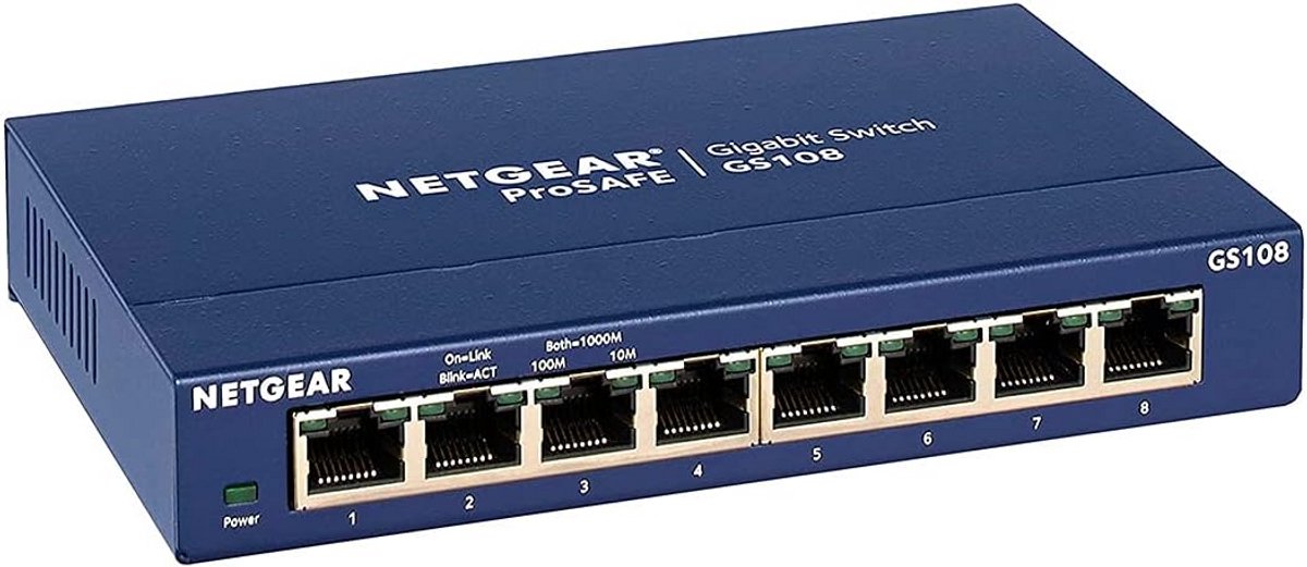 8-Poorts Gigabit Ethernet Switch - Desktop of Wandmontage met Beperkte Levenslange Bescherming