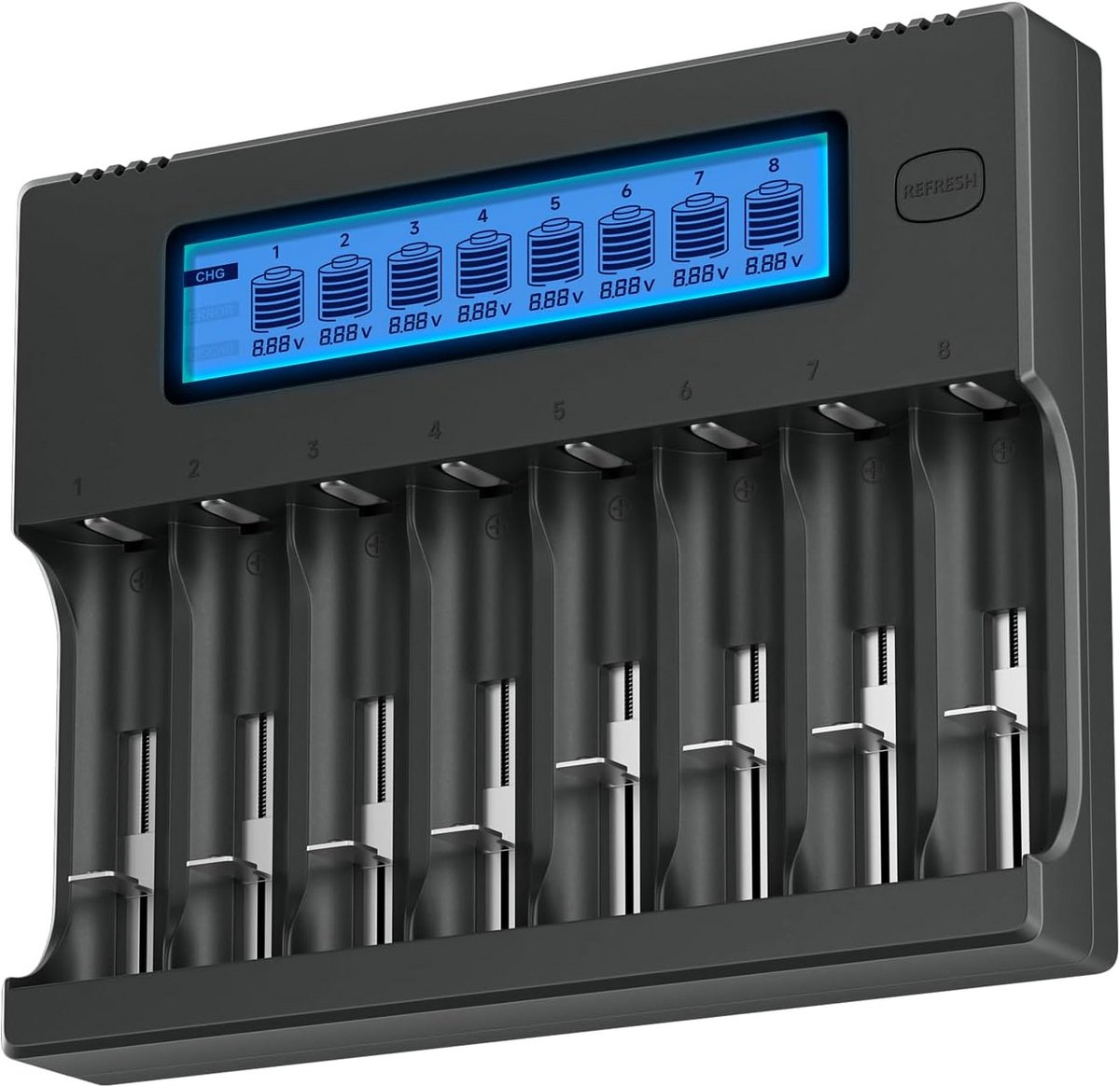 Universele LCD Oplaadbare Batterijlader voor 18650, 20700, 26650 en meer
