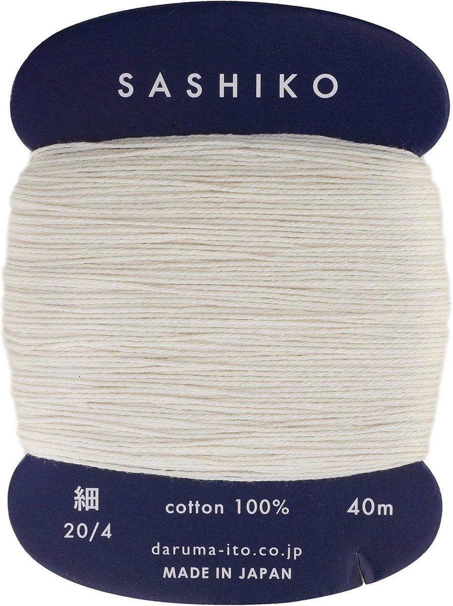 Sashiko Katoen Draad 40m Ivoor Dunne Borduur Draad