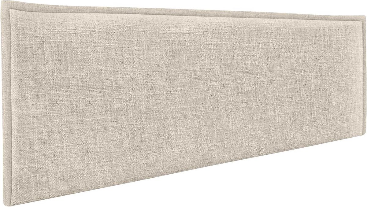 Effen hoofdeinde van natuurlijk linnen voor modern bed en slaapkamer - Beige, 160 cm