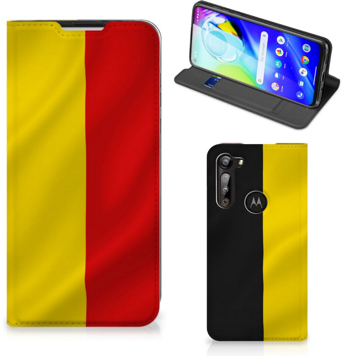Motorola Moto G8 Power Standcase Belgische Vlag