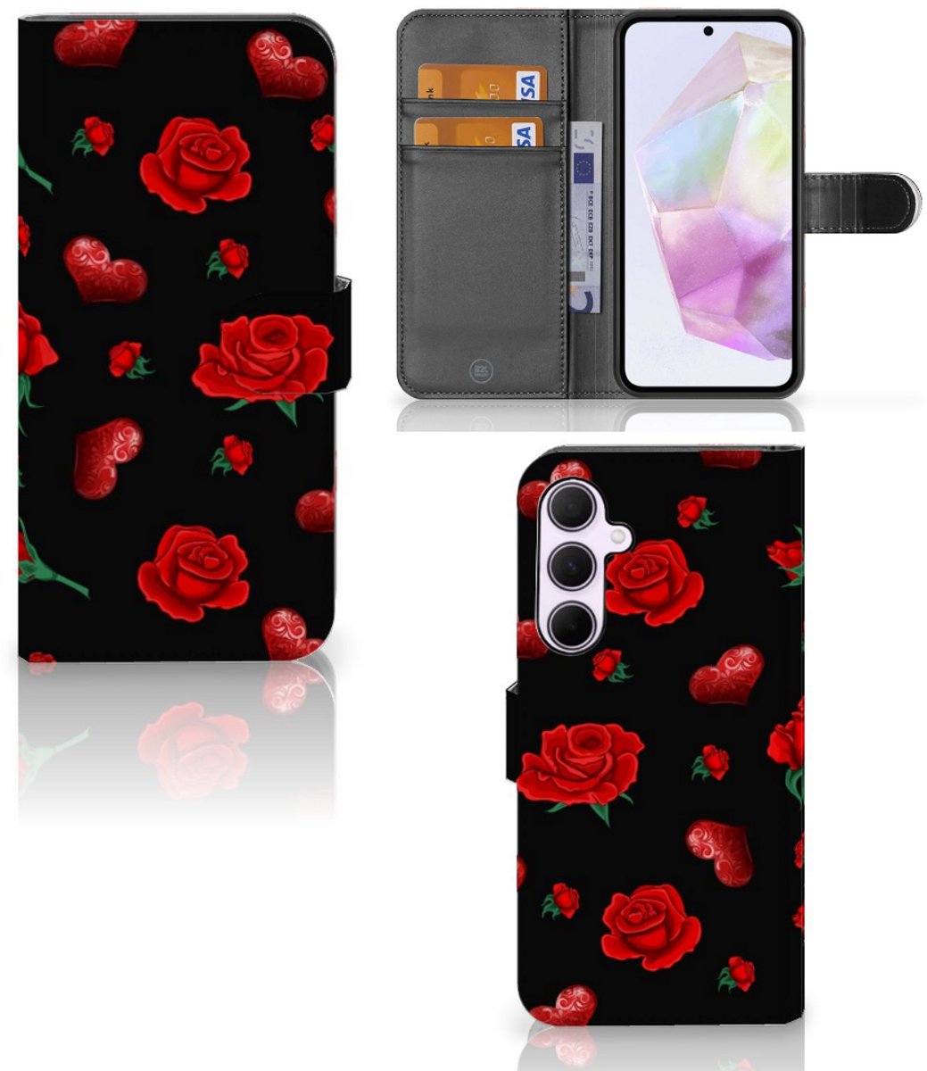 Book Case voor Samsung Galaxy A35 Leuk Hoesje Valentine