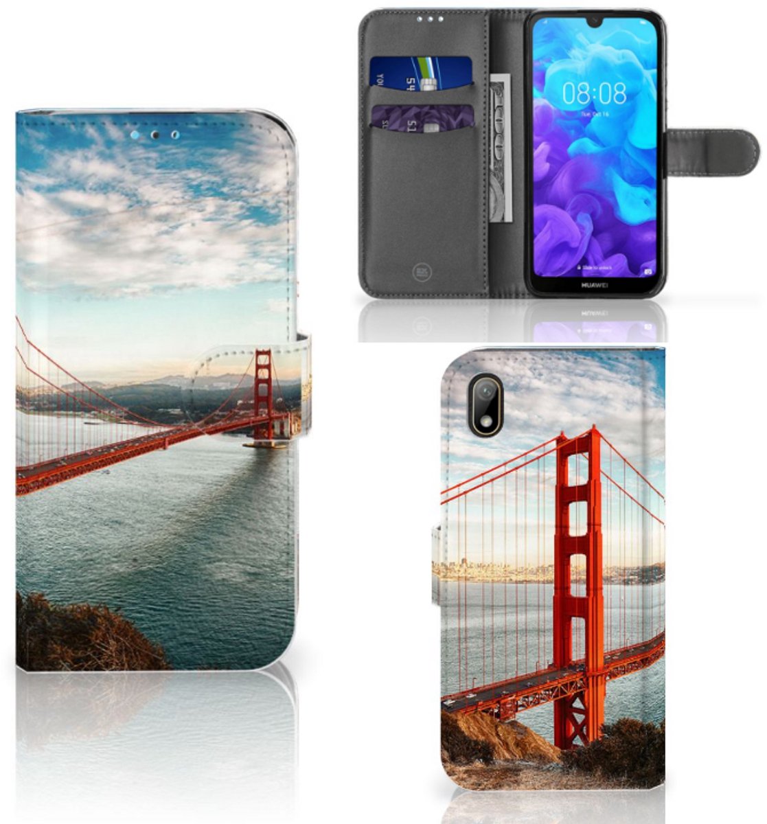 Huawei Y5 (2019) Flip Cover Golden Gate Bridge