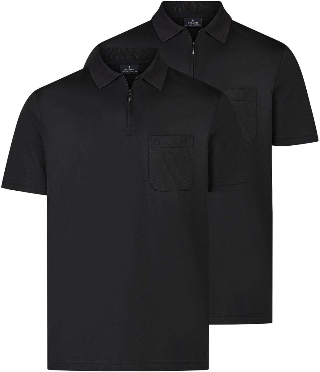 RAGMAN Heren poloshirt 2 pack Basic
