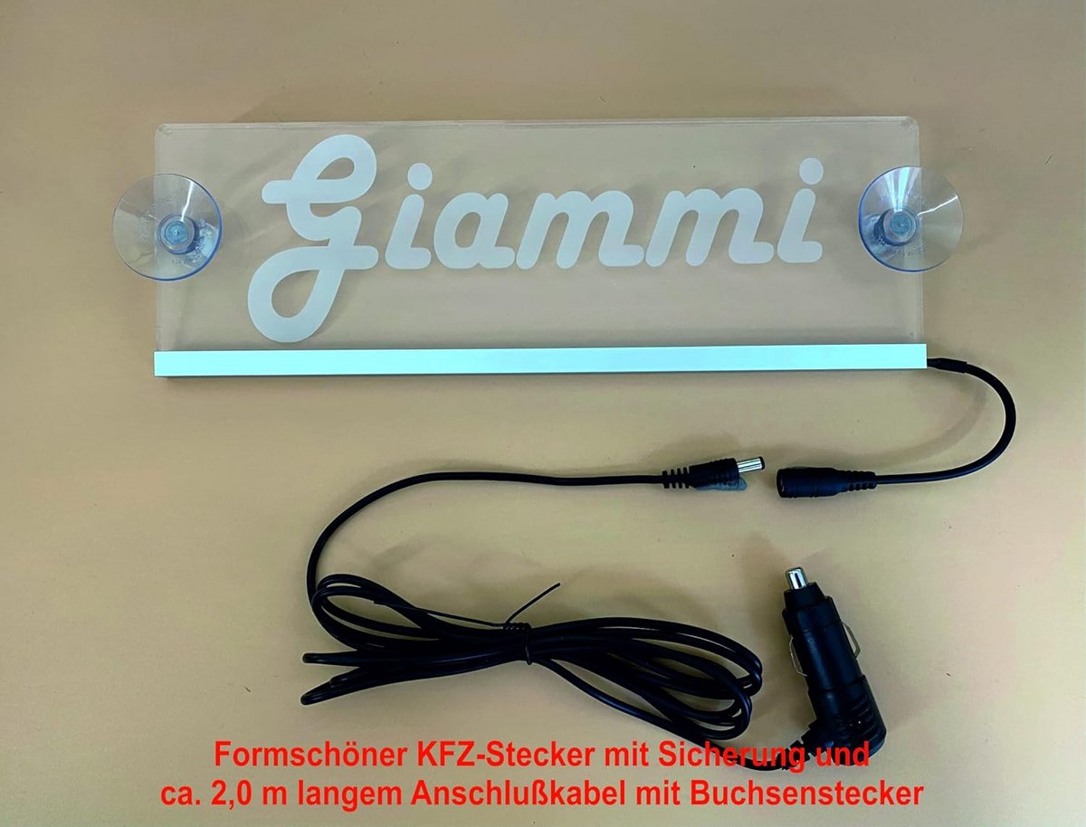 Verlicht Naamplaat voor Vrachtwagen of Truck - LED Acryl Bord 12V/24V met Gravure