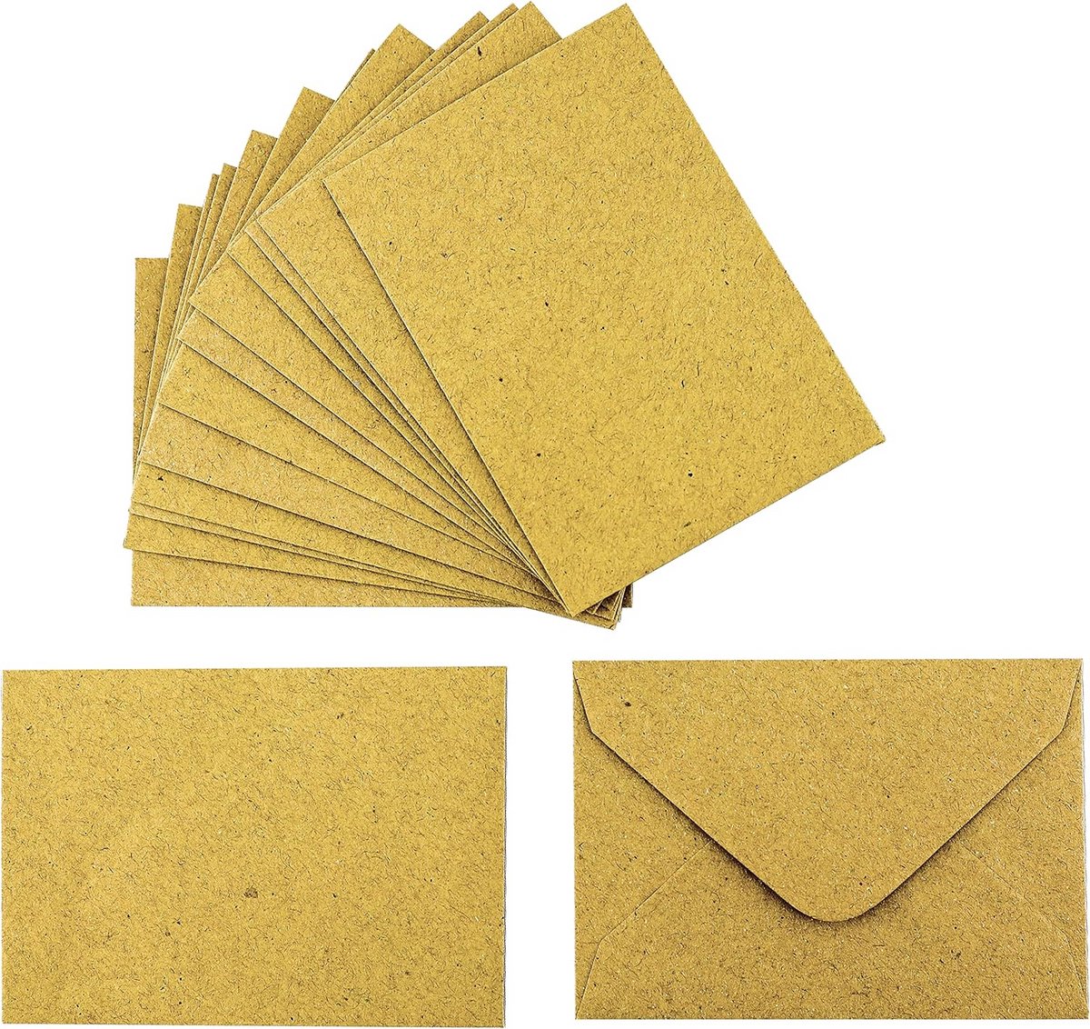 Miniatuur Kraft Enveloppen voor Cadeaubonnen en Geldbriefjes - 100 Stuks