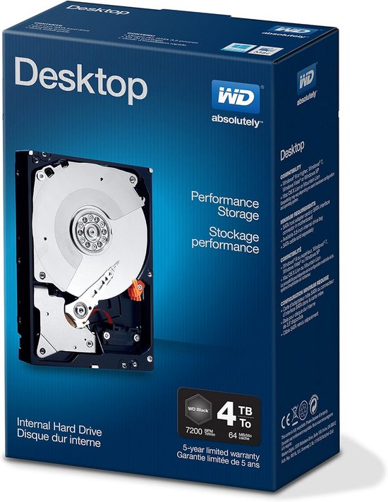Externe Opslagschijf Desktop 4TB SATA 7200 RPM — afbeelding 3