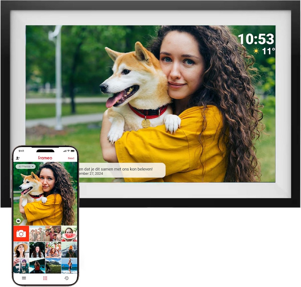 Digitale Wifi Fotolijst 15.6 Inch Full HD Touchscreen met 16GB Geheugen
