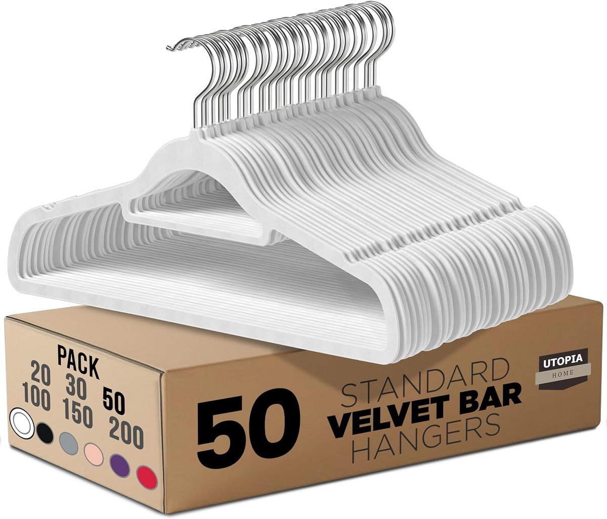 Set van 20 Luxe Fluvelen Kledinghangers - Antislip & Ruimtebesparend