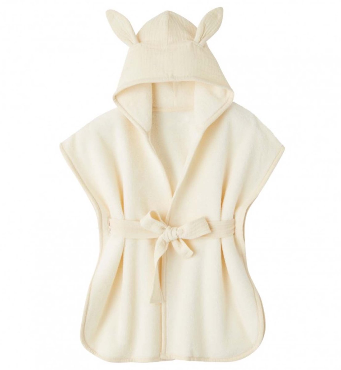 Bb&co - Bamboe badjas met capuchon voor baby en kind - Ecru 50 x 54 cm