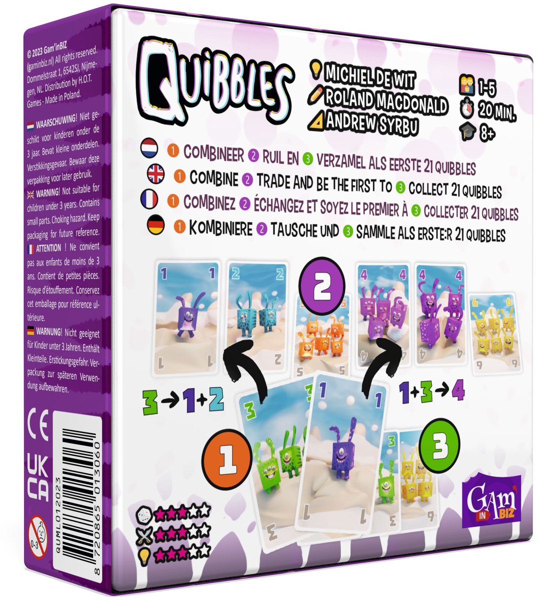 Quibbles - Kaartspel voor 1 tot 5 spelers - Spelletjes voor kinderen - NL/EN/FR/DE — cadeau in Partyspellen - foto 8
