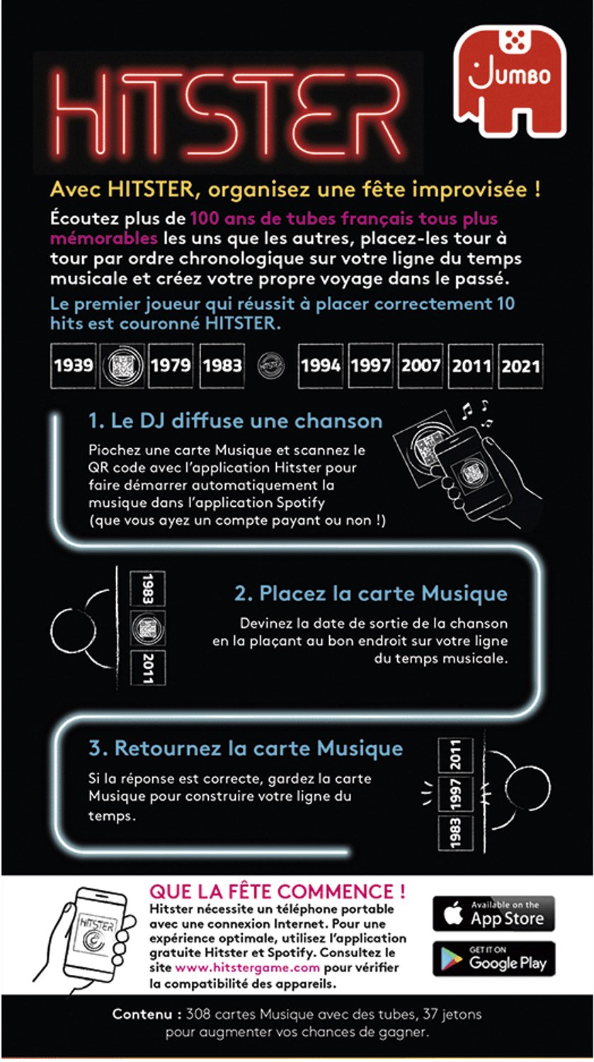Jumbo Hitster Chansons Francophone – Franstalig Muziekspel – Franse Muziek – Partyspel – Actiespel — afbeelding 8