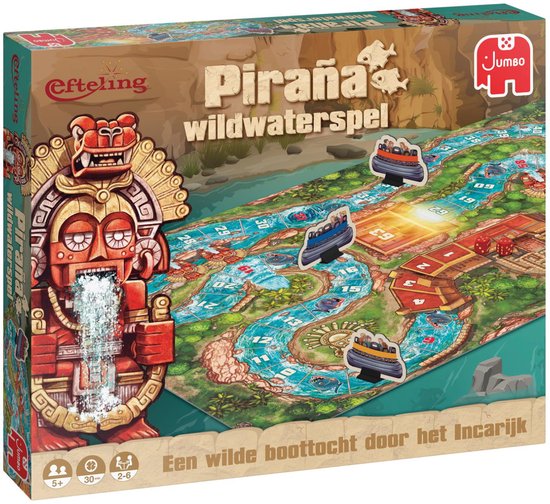 Jumbo Efteling Ganzenbord Piraña Wildwaterspel - Bordspel