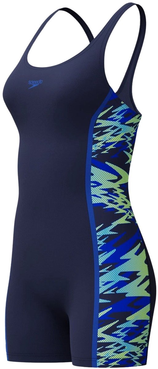 Speedo Hyperboom Splice Muscleback Legsuit Badpak Dames navy - blauw