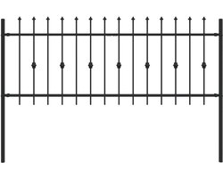 vidaXL - Spike - Fence - ASTEN - 200 - x - 80 - cm - Gepoedercoat - staal - Zwart