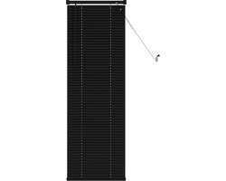 vidaXL - Venetiaanse - jaloezie - Zwart - 150 - x - 60 - cm - 25 - mm - PVC