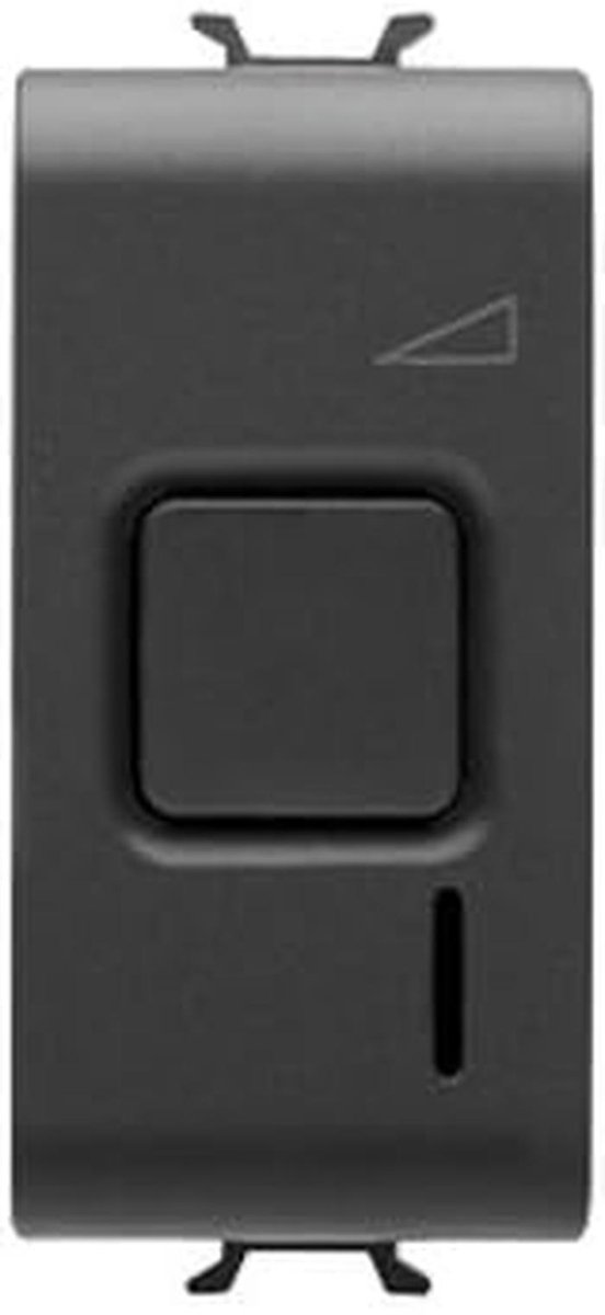 Drukknopdimmer Zwart 1-Gangs voor Gloeilampen en Halogeen 60W-500W