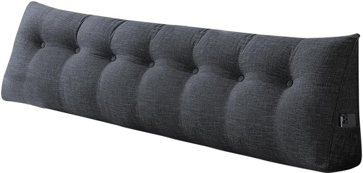 Groot Driehoekig Rugkussen voor Bed en Bank - Comfortabel Lees- en Slaapkussen