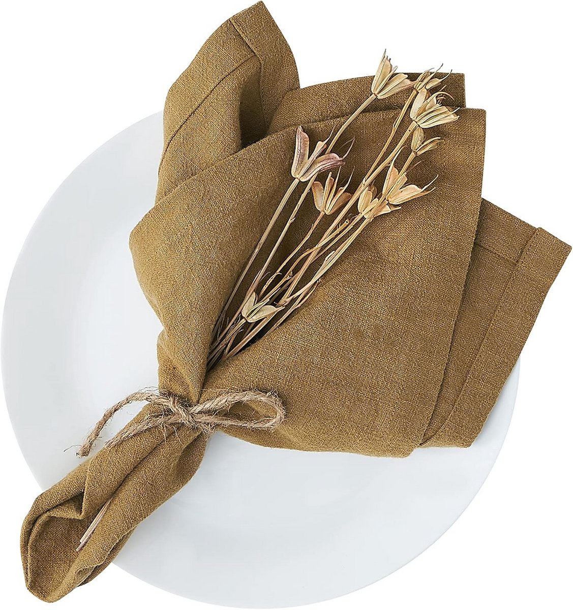 Set van 6 Linnen Stoffen Servetten 40x40 cm - Zacht en Wasbaar