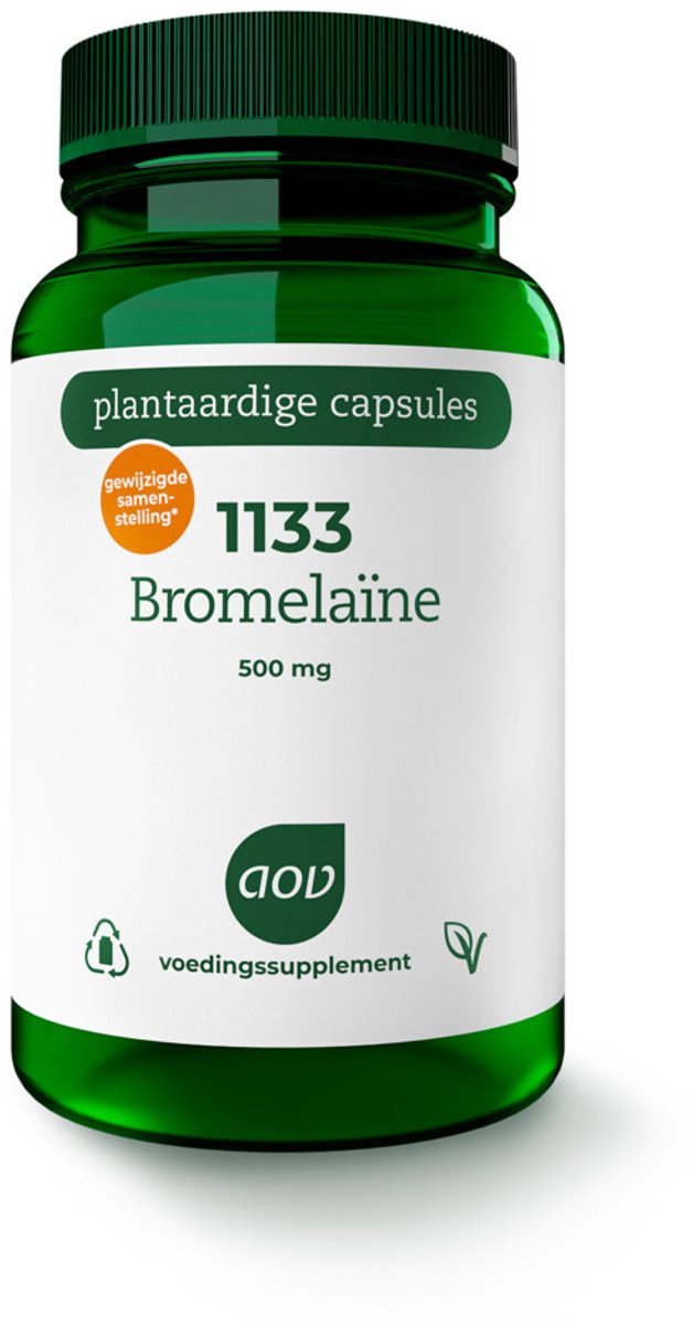 AOV - 1133 Bromelaïne - 2 x 30 vegacapsules - Voordeelverpakking
