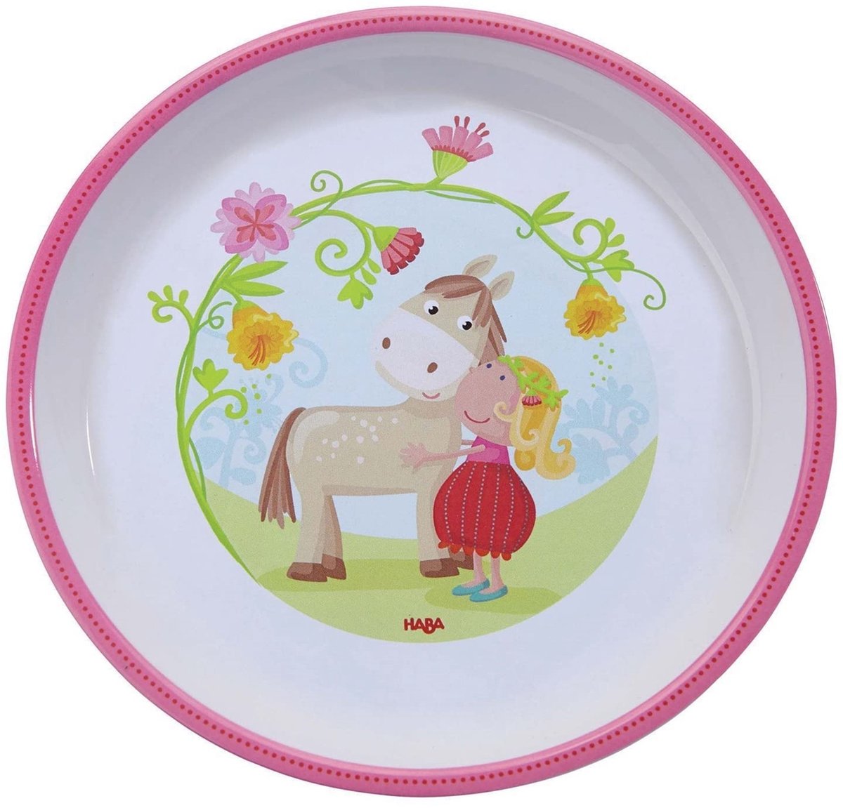 Haba Bord Vicki & Pirli 18 Cm Wit/roze