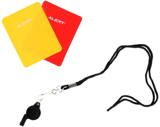 Set d'arbitre d'alerte - Sifflet d'arbitre et cartes d'arbitre