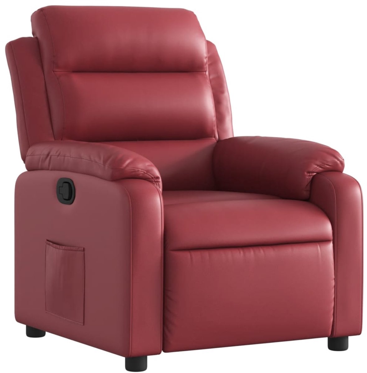 vidaXL Fauteuil - verstelbaar - kunstleer - wijnrood