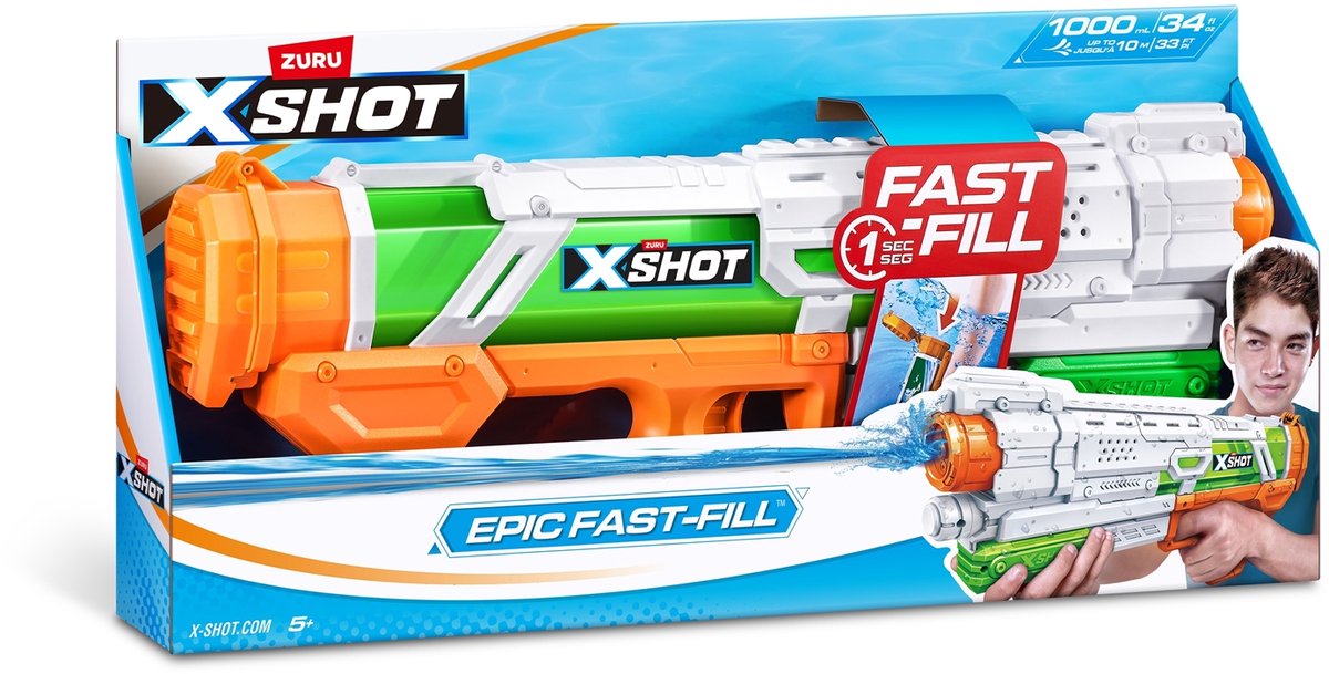 ZURU - XSHOT - Water Fast-Fill Epic Water Blaster - Waterpistool - 1000ML — afbeelding 14