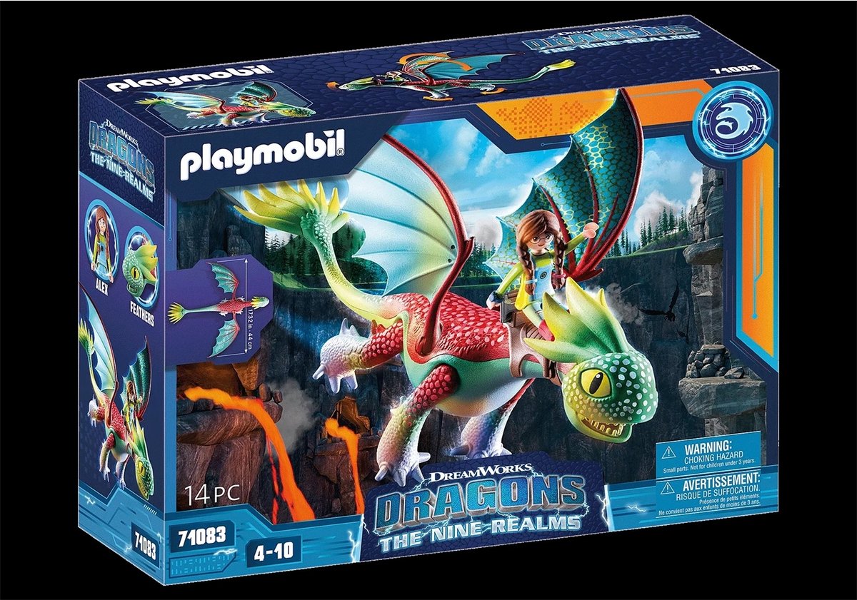 PLAYMOBIL Dragons: The Nine Realms - Feathers & Alex - 71083