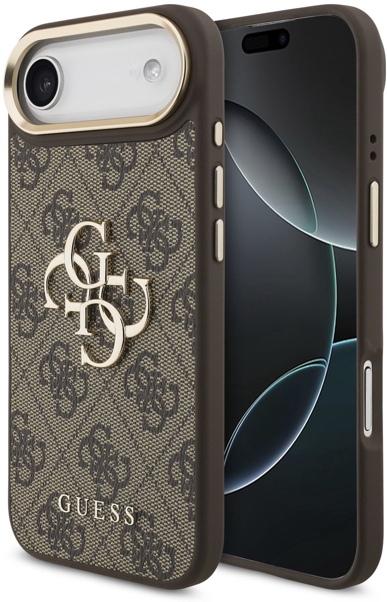 Guess 4G Metal Logo hoesje geschikt voor iPhone Air – Luxe en Slank – Bruin