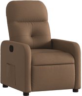 Fauteuil réglable en tissu marron