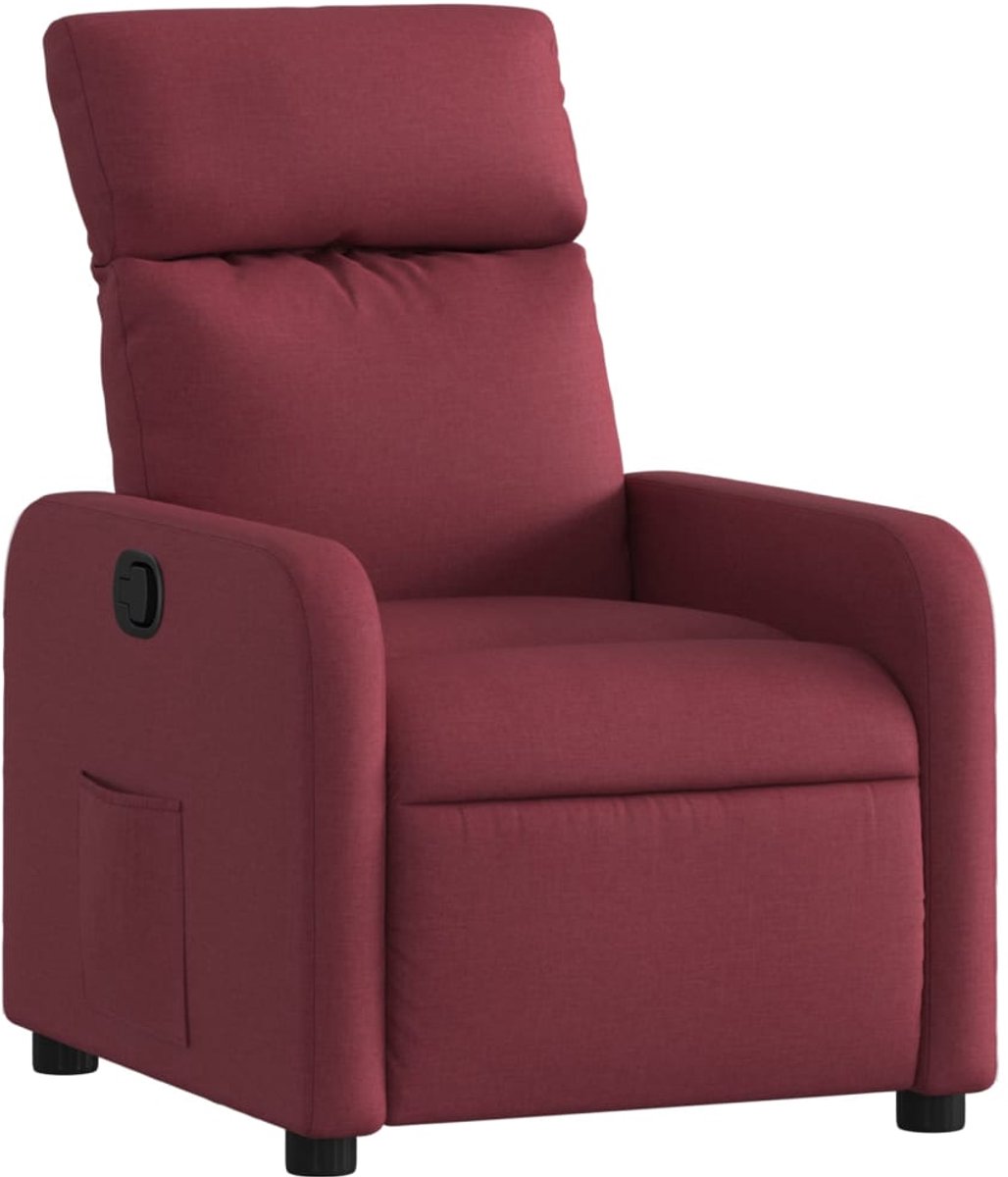 vidaXL Fauteuil - verstelbaar - stof - wijnrood